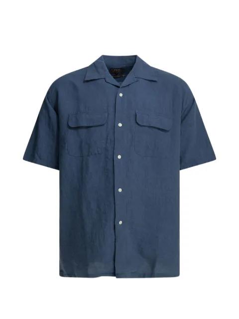 short-sleeved flap-pocket shirt by BEAMS PLUS