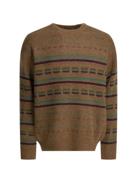 striped crew-neck sweater by BEAMS PLUS