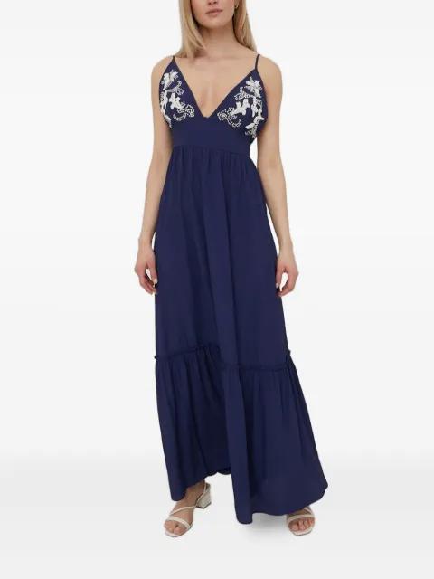 embellished tiered maxi dress by BEATRICE B