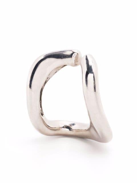 large recycled silver ear cuff by BEATRIZ PALACIOS