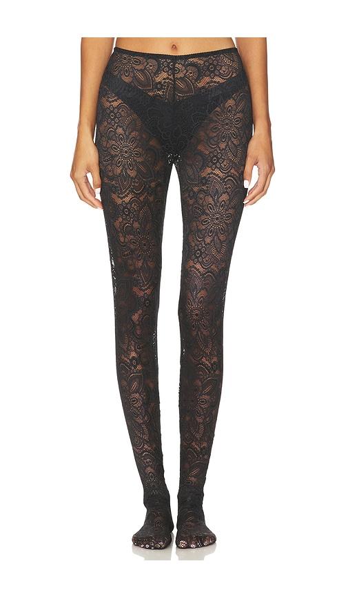 Beaufille Cassia Lace Stockings in Black by BEAUFILLE