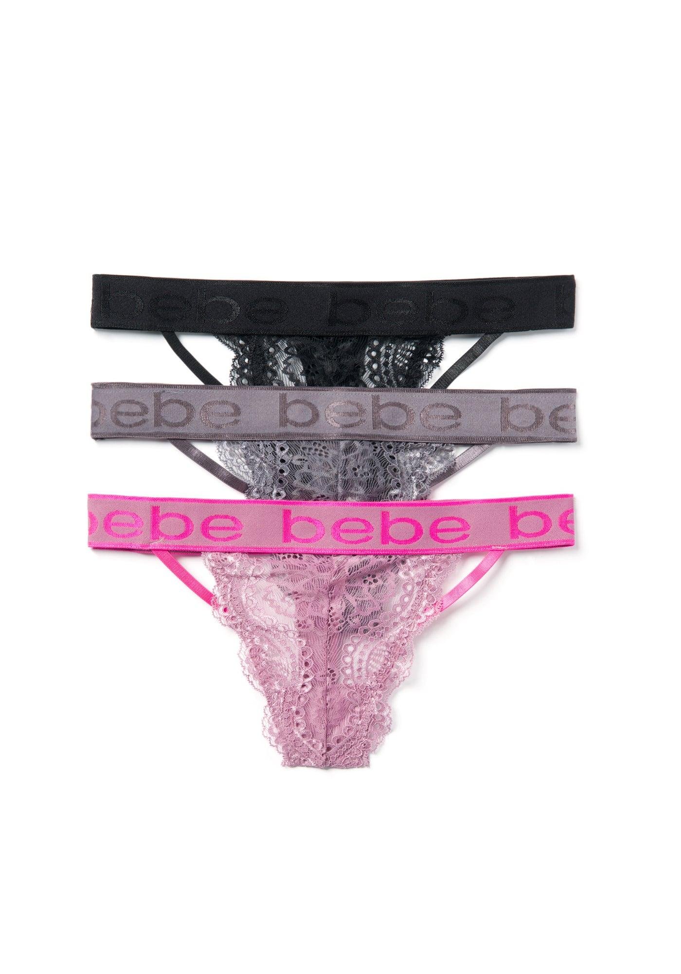 3 Piece Lace Thong Set by BEBE