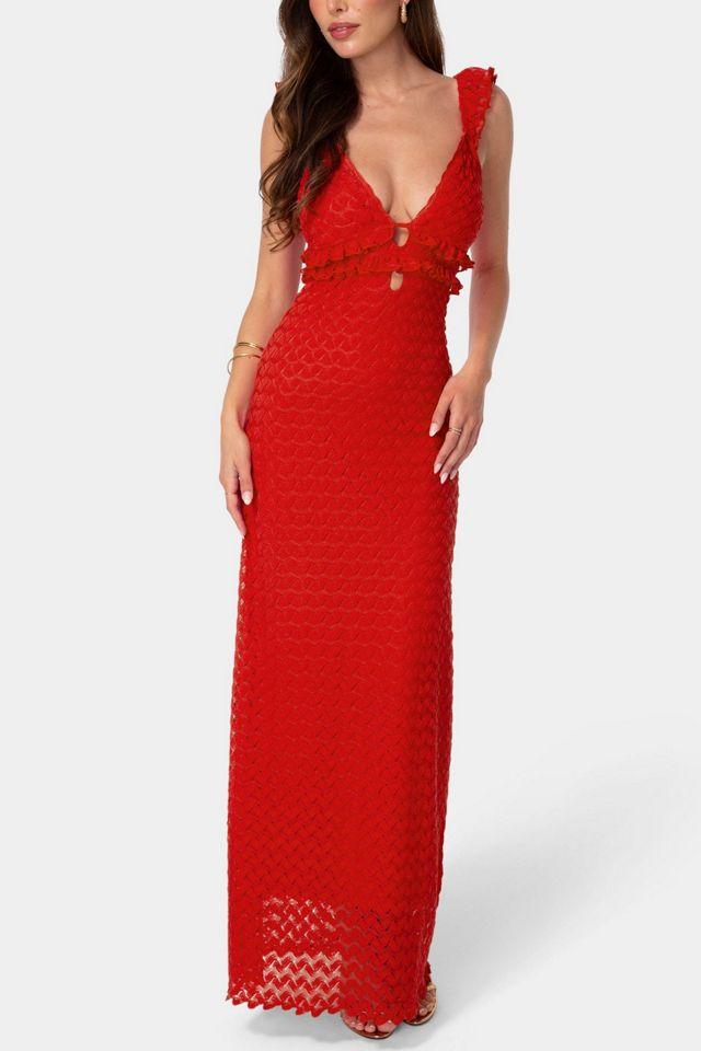Bebe Lace Keyhole Maxi Dress by BEBE