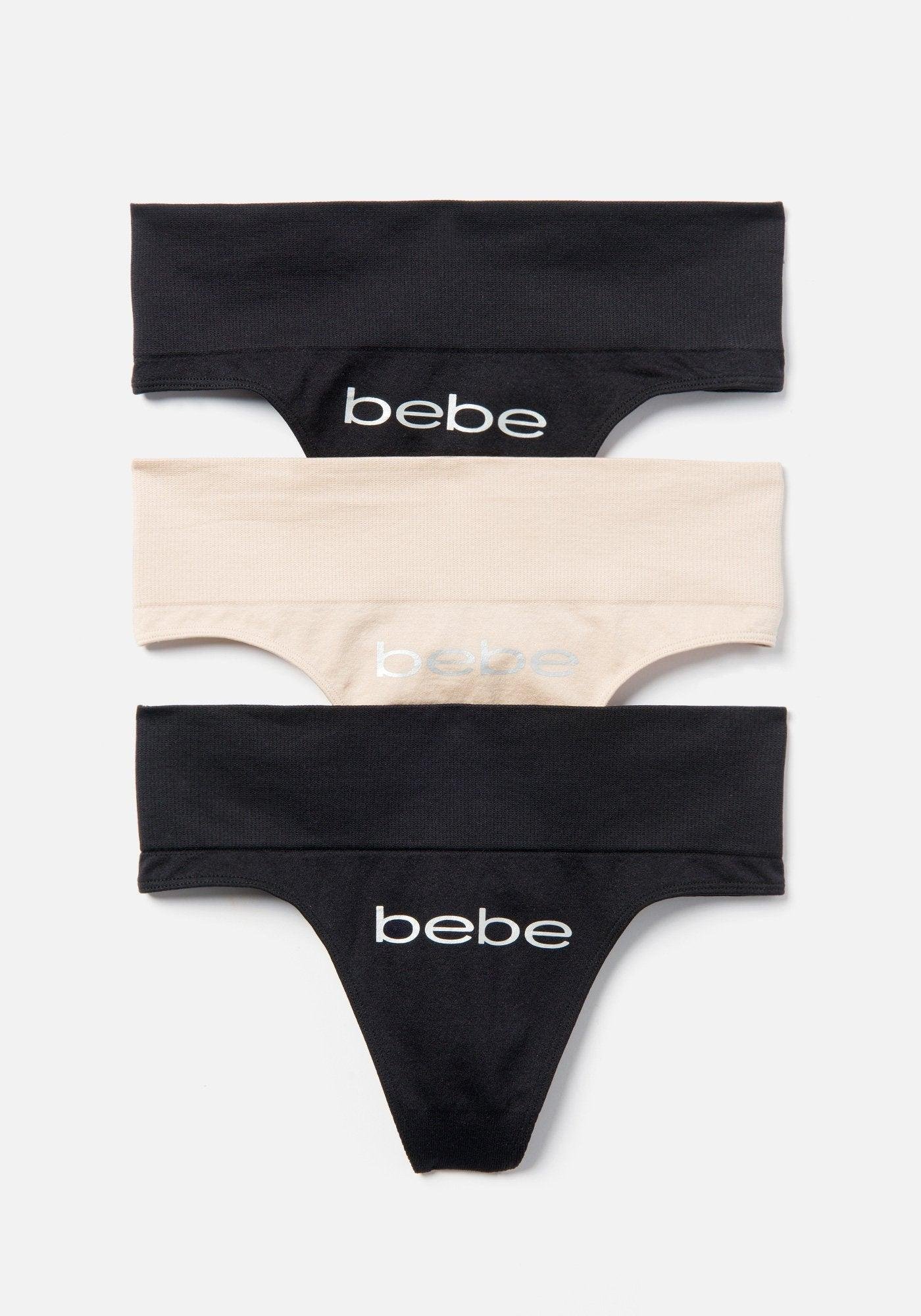 Bebe Logo Seamless Thong Set by BEBE