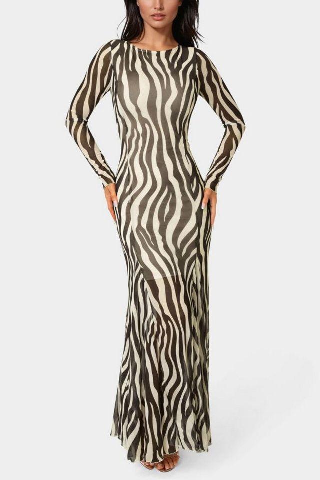 Bebe Long Sleeve Powermesh Dress by BEBE