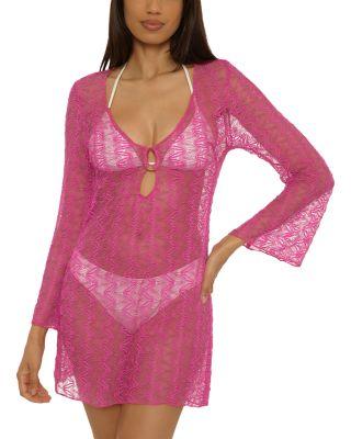 Golden Riviera Crochet Tunic Swim Cover-Up by BECCA BY REBECCA VIRTUE