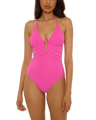 Modern Edge Mira Pleated One Piece Swimsuit by BECCA BY REBECCA VIRTUE