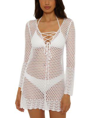 Treasure Island Crochet Swim Cover-Up Tunic by BECCA BY REBECCA VIRTUE