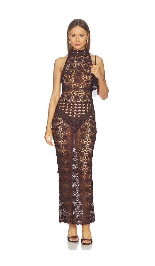 Bec + Bridge Ania Halter Maxi Dress in Chocolate by BEC&BRIDGE