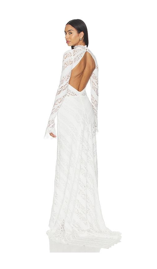 Bec + Bridge Henrietta Long Sleeve Gown in White by BEC&BRIDGE