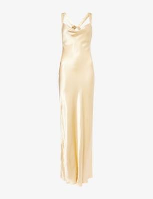 Gia Halterneck Satin Maxi Dress by BEC&BRIDGE