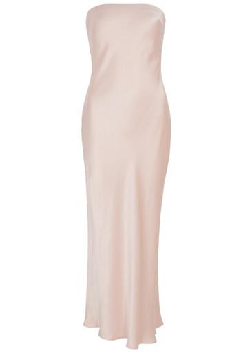 Moon Dance strapless satin maxi dress by BEC&BRIDGE