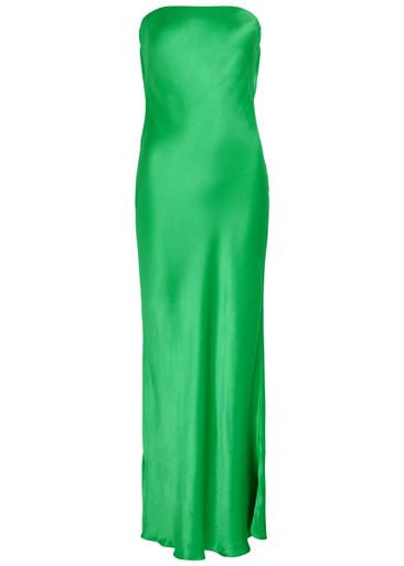 Moon Dance strapless satin maxi dress by BEC&BRIDGE