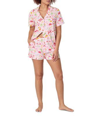 French Quarter Short Sleeve Classic Shorty Stretch Jersey Pajama Set by BEDHEAD PAJAMAS
