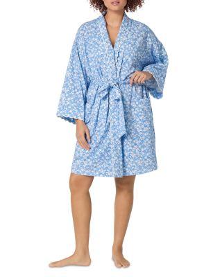 Something Blue Banded Collar Stretch Jersey Robe by BEDHEAD PAJAMAS