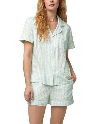 Striped Short Sleeve Boxer Pajama Set by BEDHEAD PAJAMAS