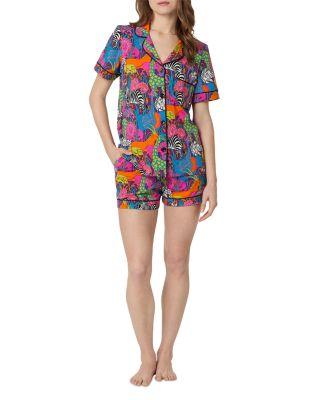 x Trina Turk Short Sleeve Classic Shorty Cotton Stretch Jersey Pajama Set by BEDHEAD PAJAMAS