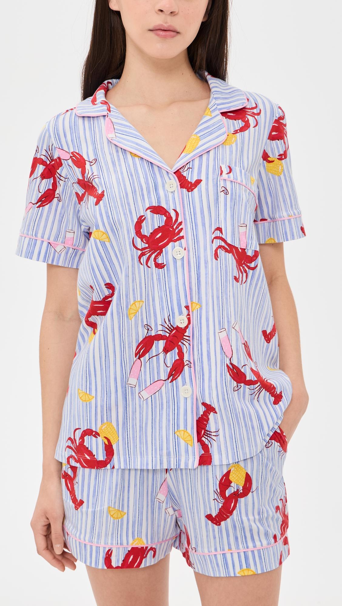 Coastal Feast Cropped Pajama Set by BEDHEAD PJS