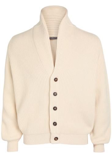 Andrew knit cashmere and cotton-blend cardigan by BEGG X CO