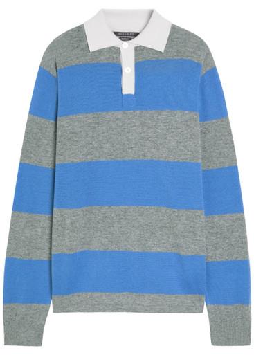 Striped cashmere rugby top by BEGG X CO