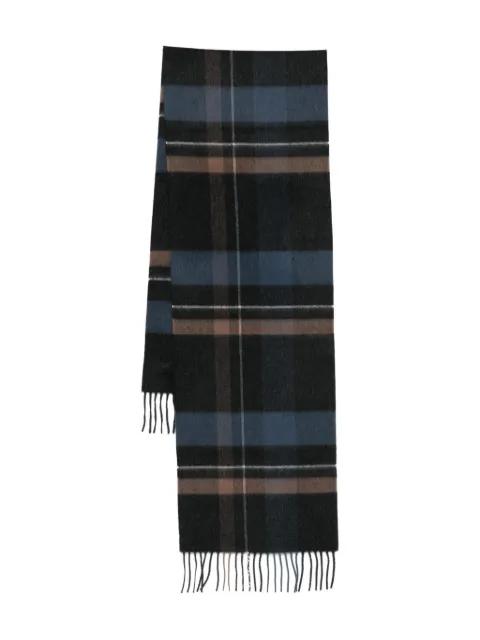 fringed checked scarf by BEGG X CO