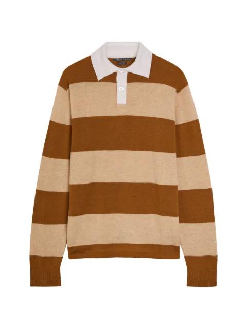 striped collared polo shirt by BEGG X CO