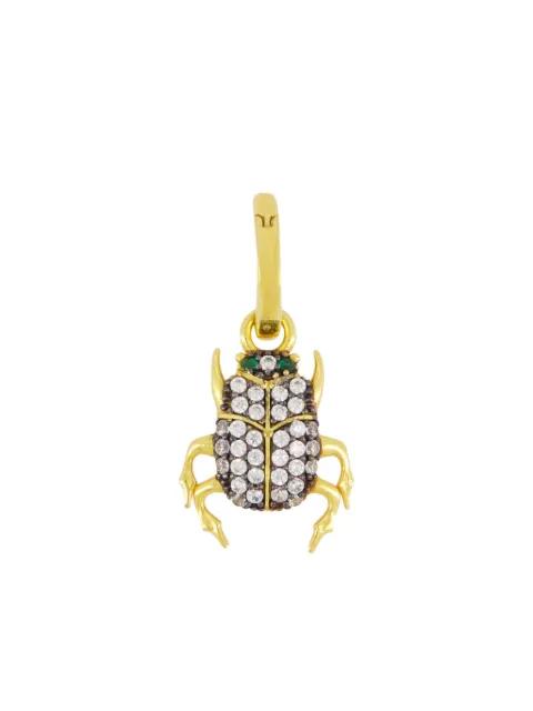 24K gold-plated Scarab hoop earring by BEGUM KHAN