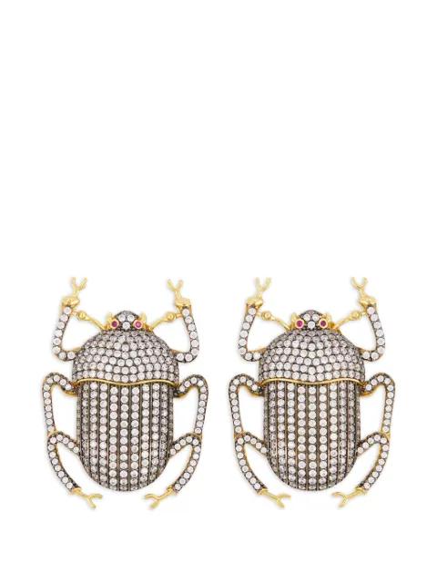 crystal pharaoh earrings by BEGUM KHAN