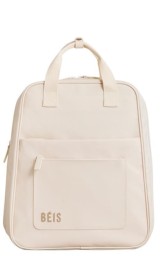 BEIS The Expandable Backpack in Beige by BEIS