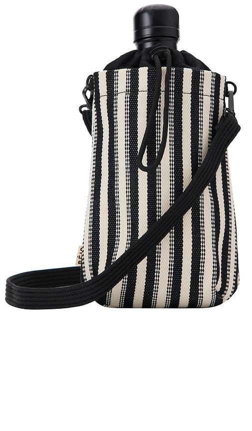 BEIS The Summer Stripe Water Bottle Crossbody in Black by BEIS