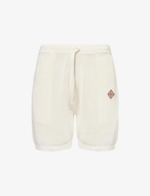 Crochet Drawstring Cotton-Knit Shorts by BELIER