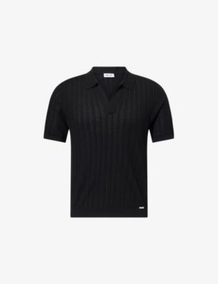 Enzo Chevron-Knit Polo Shirt by BELIER
