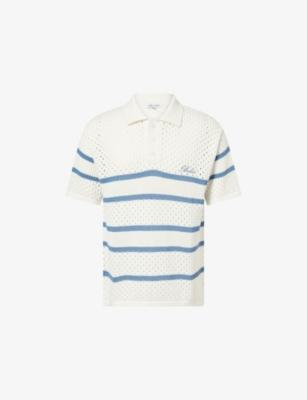 Saint Tropez Crochet-Knit Cotton Polo Shirt by BELIER