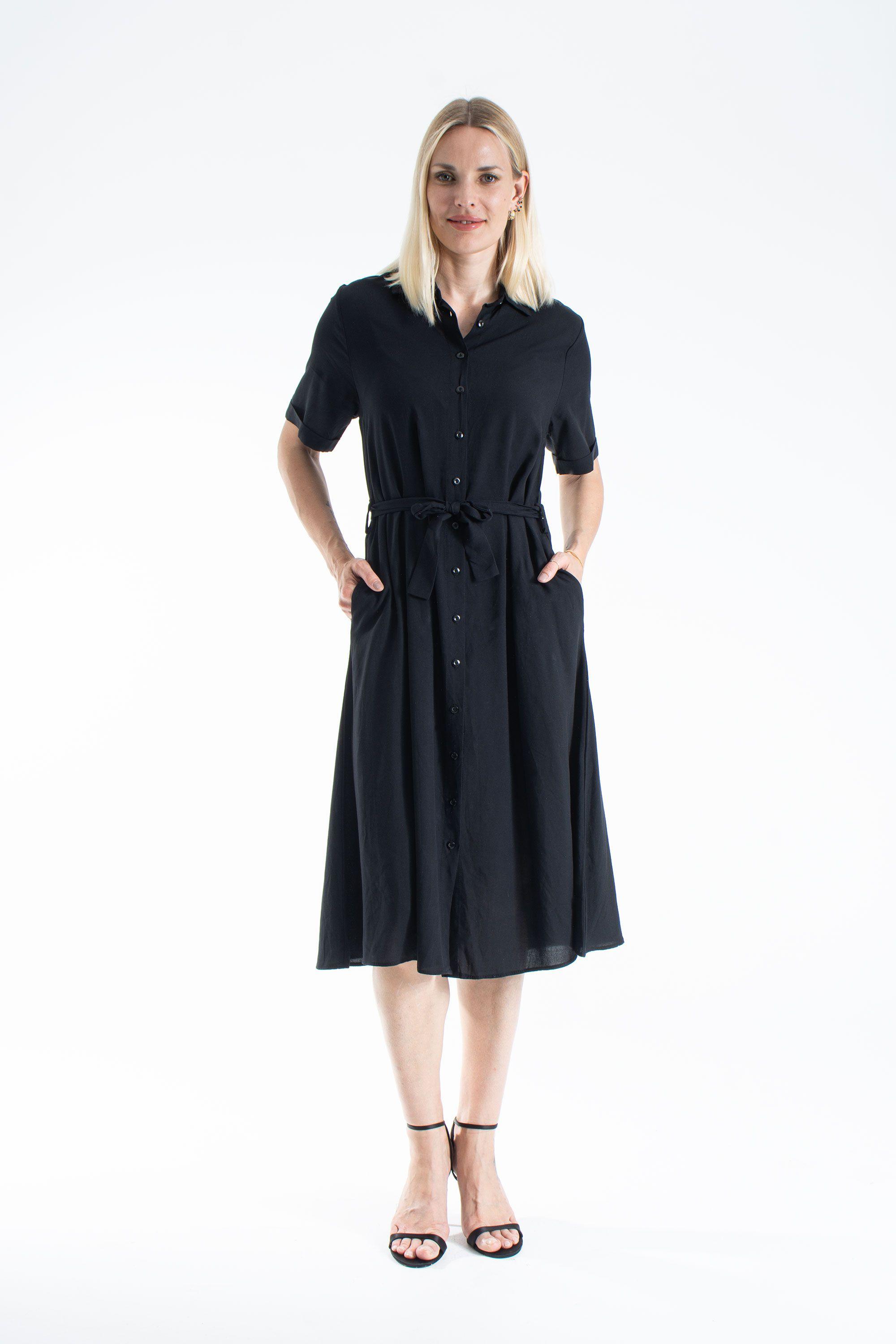 Womens Viscose Midi Shirt Dress by BELISSH