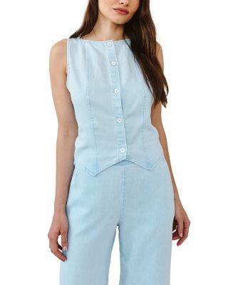 Boatneck Seamed Vest by BELLA DAHL