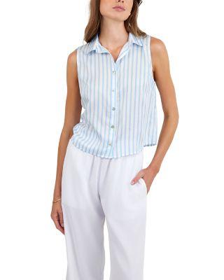 Clean Sleeveless Button Down Top by BELLA DAHL