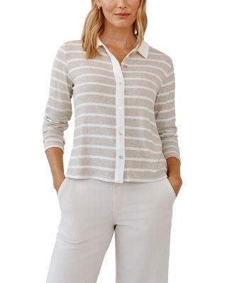 Contrast Placket Button Down Shirt by BELLA DAHL