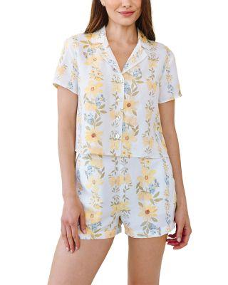 Floral Short Sleeve Notch Collar Shirt by BELLA DAHL