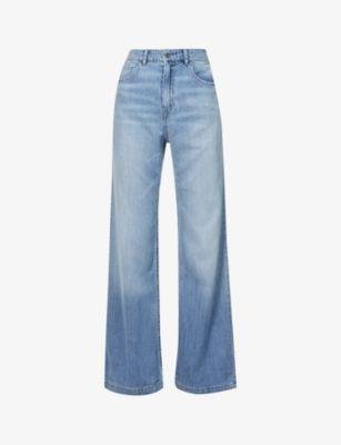 Harlow 70’s flared high-rise regular-fit cotton-blend jeans by BELLA DAHL