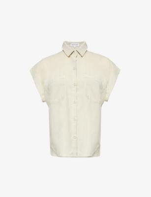 Patch-pocket short-sleeve relaxed-fit woven shirt by BELLA DAHL