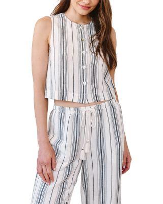 Sleeveless Button Front Top by BELLA DAHL