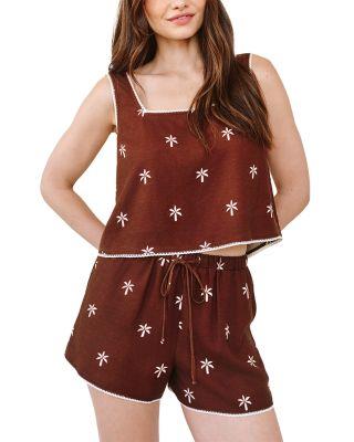 Square Neck Trimmed Tank by BELLA DAHL