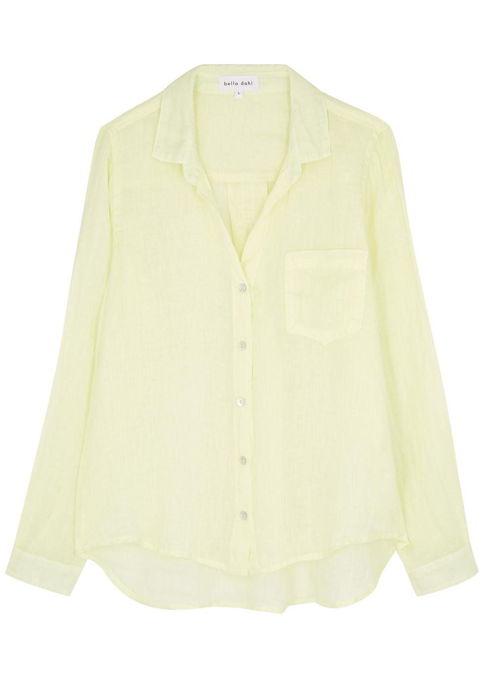 Yellow linen shirt by BELLA DAHL | jellibeans
