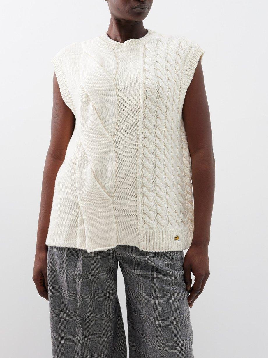 Cable-knit merino wool tank top by BELLA FREUD