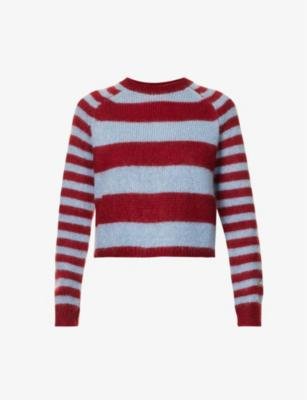 Striped mohair wool-blend jumper by BELLA FREUD