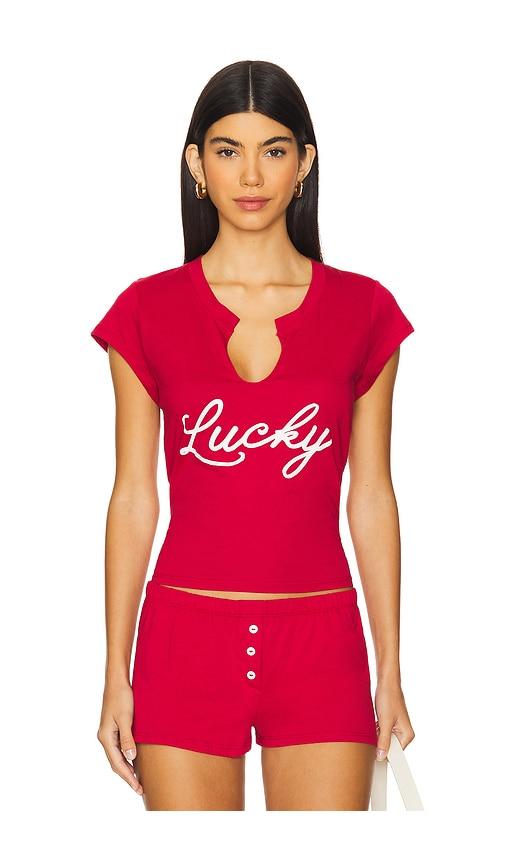 Bella Venice Lucky Tee in Red by BELLA VENICE