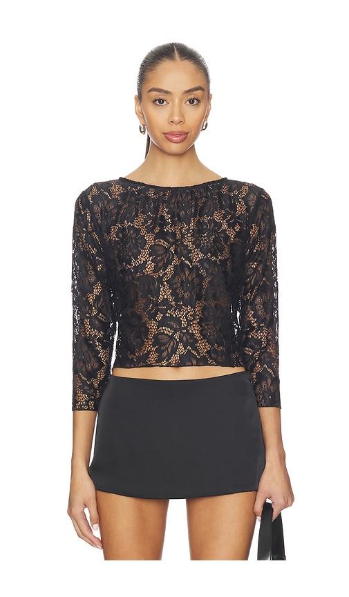 Bella Venice The Camille Lace Top in Black by BELLA VENICE