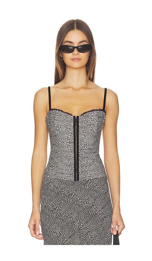 Bella Venice The Caroline Corset in Charcoal,Brown by BELLA VENICE
