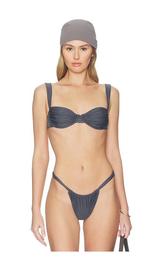 Belle Anna Oracle Bikini Top in Grey by BELLE ANNA
