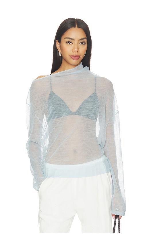 Belle Anna Reve Long Sleeve Sweater in Blue by BELLE ANNA